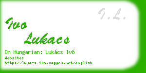 ivo lukacs business card