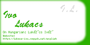 ivo lukacs business card